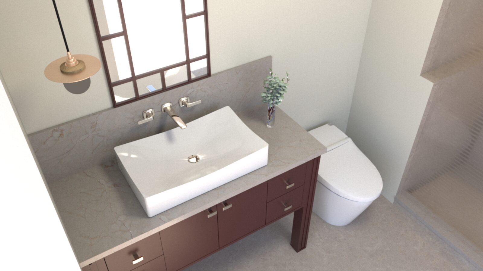 3D bathroom vanity design concept